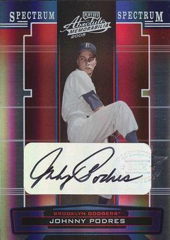 2005 Playoff Absolute Memorabilia - Autograph Spectrum Silver #140 Johnny Podres Front
