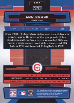 2005 Playoff Absolute Memorabilia - Autograph Spectrum Silver #151 Lou Brock Back