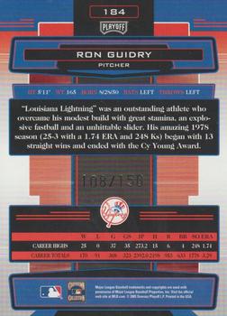 2005 Playoff Absolute Memorabilia - Autograph Spectrum Silver #184 Ron Guidry Back