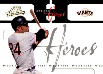 2005 Playoff Absolute Memorabilia - Heroes #AH-24 Willie Mays Front