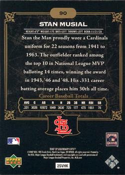 2007 SP Legendary Cuts #90 Stan Musial Back