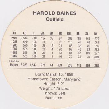 1990 Cadaco Discs #NNO Harold Baines Back