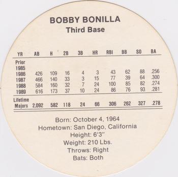 1990 Cadaco Discs #NNO Bobby Bonilla Back