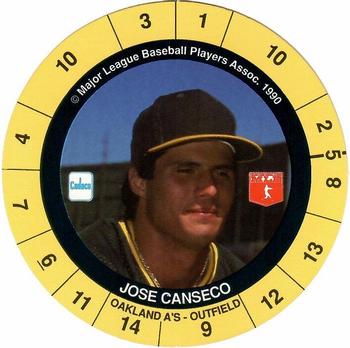 1990 Cadaco Discs #NNO Jose Canseco Front