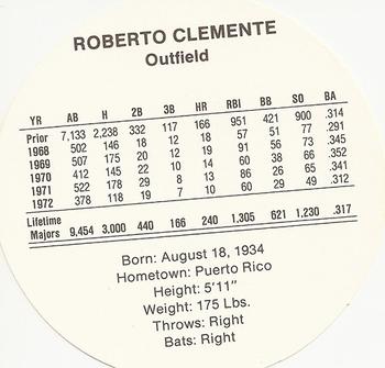 1990 Cadaco Discs #NNO Roberto Clemente Back