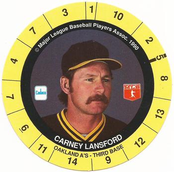 1990 Cadaco Discs #NNO Carney Lansford Front