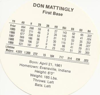 1990 Cadaco Discs #NNO Don Mattingly Back