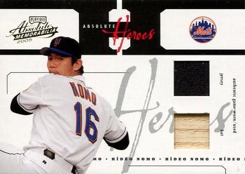 2005 Playoff Absolute Memorabilia - Heroes Swatch Double #AH-16 Hideo Nomo Front