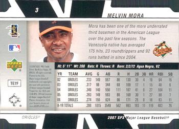 2007 SPx #3 Melvin Mora Back