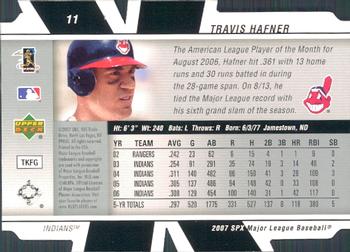 2007 SPx #11 Travis Hafner Back