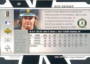 2007 SPx #34 Nick Swisher Back