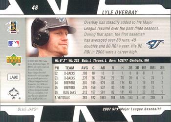 2007 SPx #48 Lyle Overbay Back