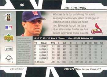 2007 SPx #96 Jim Edmonds Back