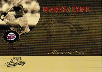 2005 Playoff Absolute Memorabilia - Marks of Fame #MF-34 Kirby Puckett Front