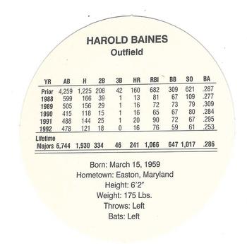 1993 Cadaco Discs #NNO Harold Baines Back