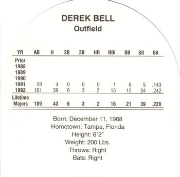 1993 Cadaco Discs #NNO Derek Bell Back