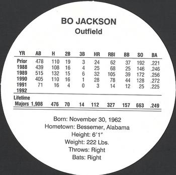 1993 Cadaco Discs #NNO Bo Jackson Back
