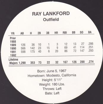 1993 Cadaco Discs #NNO Ray Lankford Back