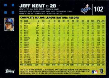 2007 Topps #102 Jeff Kent Back
