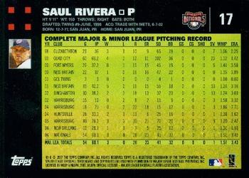 2007 Topps #17 Saul Rivera Back