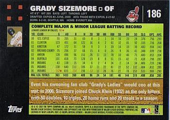 2007 Topps #186 Grady Sizemore Back