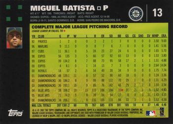 2007 Topps #13 Miguel Batista Back