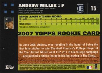 2007 Topps #15 Andrew Miller Back