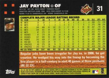 2007 Topps #31 Jay Payton Back