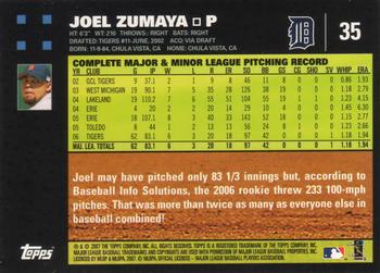 2007 Topps #35 Joel Zumaya Back