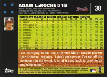 2007 Topps #38 Adam LaRoche Back
