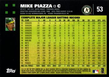2007 Topps #53 Mike Piazza Back