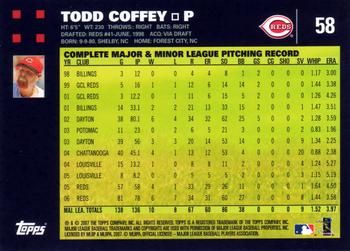 2007 Topps #58 Todd Coffey Back