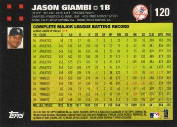 2007 Topps #120 Jason Giambi Back