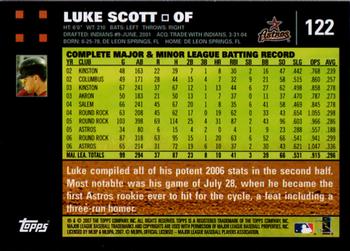 2007 Topps #122 Luke Scott Back