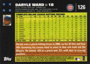 2007 Topps #126 Daryle Ward Back
