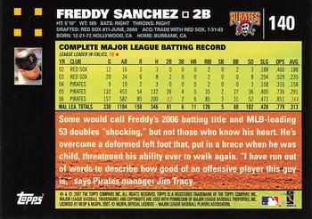 2007 Topps #140 Freddy Sanchez Back