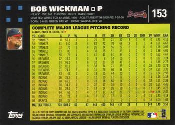 2007 Topps #153 Bob Wickman Back