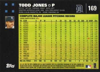 2007 Topps #169 Todd Jones Back