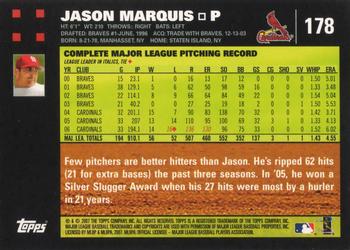 2007 Topps #178 Jason Marquis Back