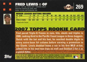 2007 Topps #269 Fred Lewis Back