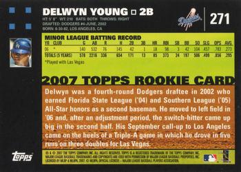 2007 Topps #271 Delwyn Young Back