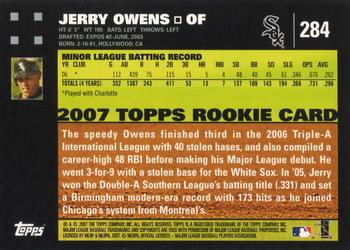 2007 Topps #284 Jerry Owens Back