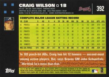 2007 Topps #392 Craig Wilson Back