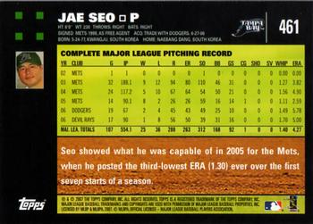 2007 Topps #461 Jae Seo Back