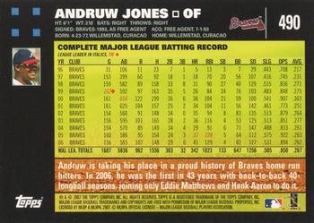 2007 Topps #490 Andruw Jones Back
