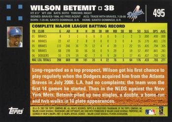 2007 Topps #495 Wilson Betemit Back