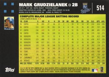 2007 Topps #514 Mark Grudzielanek Back
