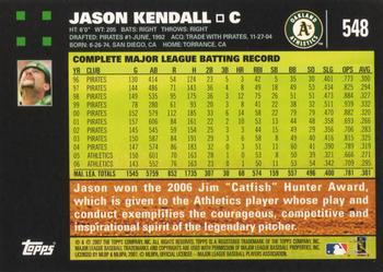 2007 Topps #548 Jason Kendall Back