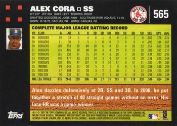 2007 Topps #565 Alex Cora Back