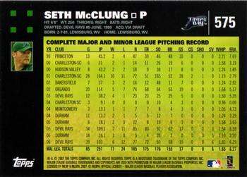 2007 Topps #575 Seth McClung Back
